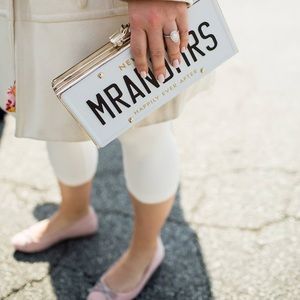Kate Spade Mr&Mrs NYC License Plate Clutch